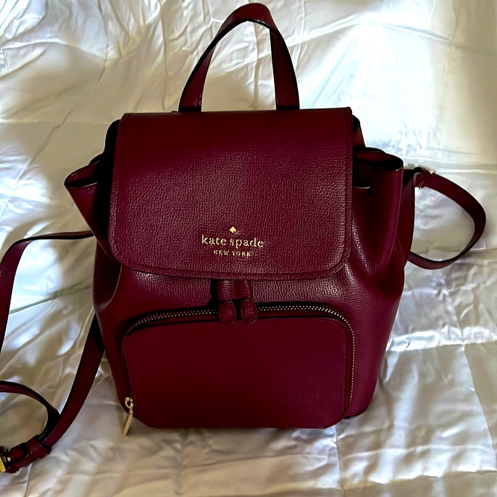 Kate Spade Burgundy back pack purse